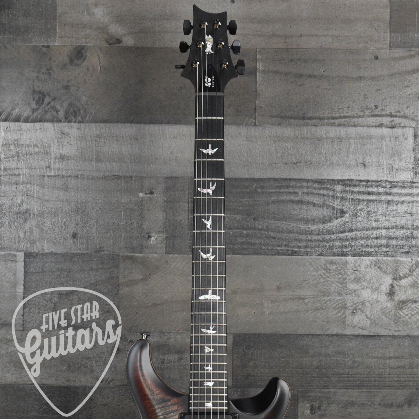 PRS 40th Anniversary Custom 24 Satin Limited Edition - Charcoal Tri-Color Burst with PRS Molded Hardshell Case