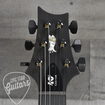 PRS 40th Anniversary Custom 24 Satin Limited Edition - Charcoal Tri-Color Burst with PRS Molded Hardshell Case