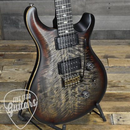 PRS 40th Anniversary Custom 24 Satin Limited Edition - Charcoal Tri-Color Burst with PRS Molded Hardshell Case