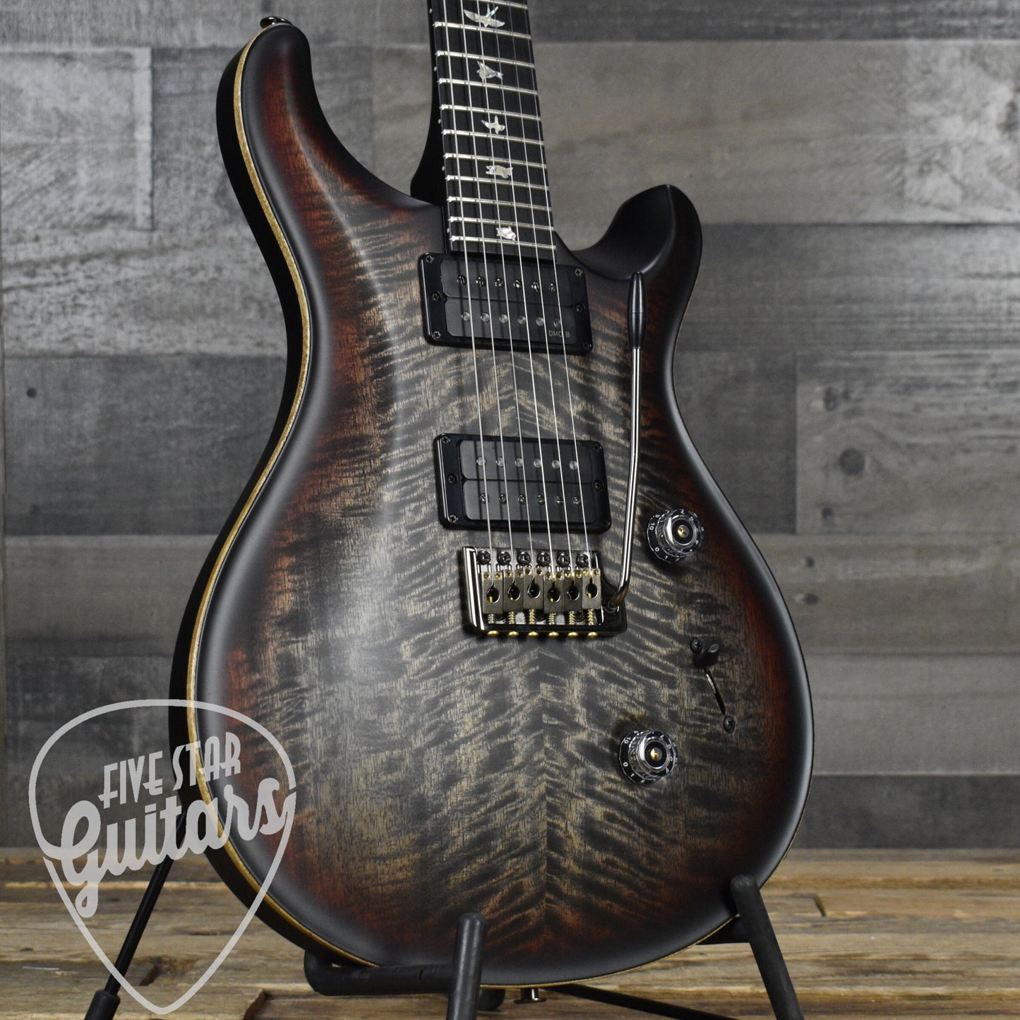 PRS 40th Anniversary Custom 24 Satin Limited Edition - Charcoal Tri-Color Burst with PRS Molded Hardshell Case