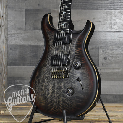 PRS 40th Anniversary Custom 24 Satin Limited Edition - Charcoal Tri-Color Burst with PRS Molded Hardshell Case