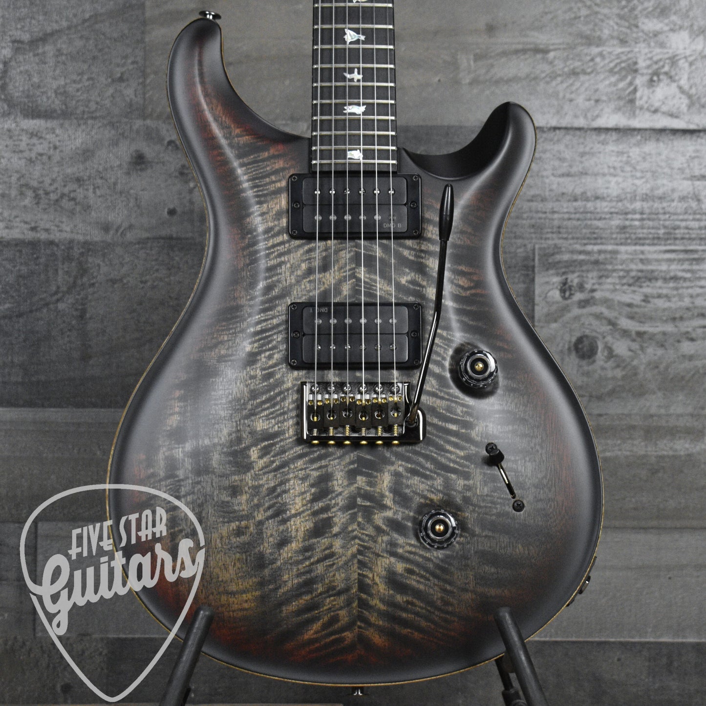 PRS 40th Anniversary Custom 24 Satin Limited Edition - Charcoal Tri-Color Burst with PRS Molded Hardshell Case