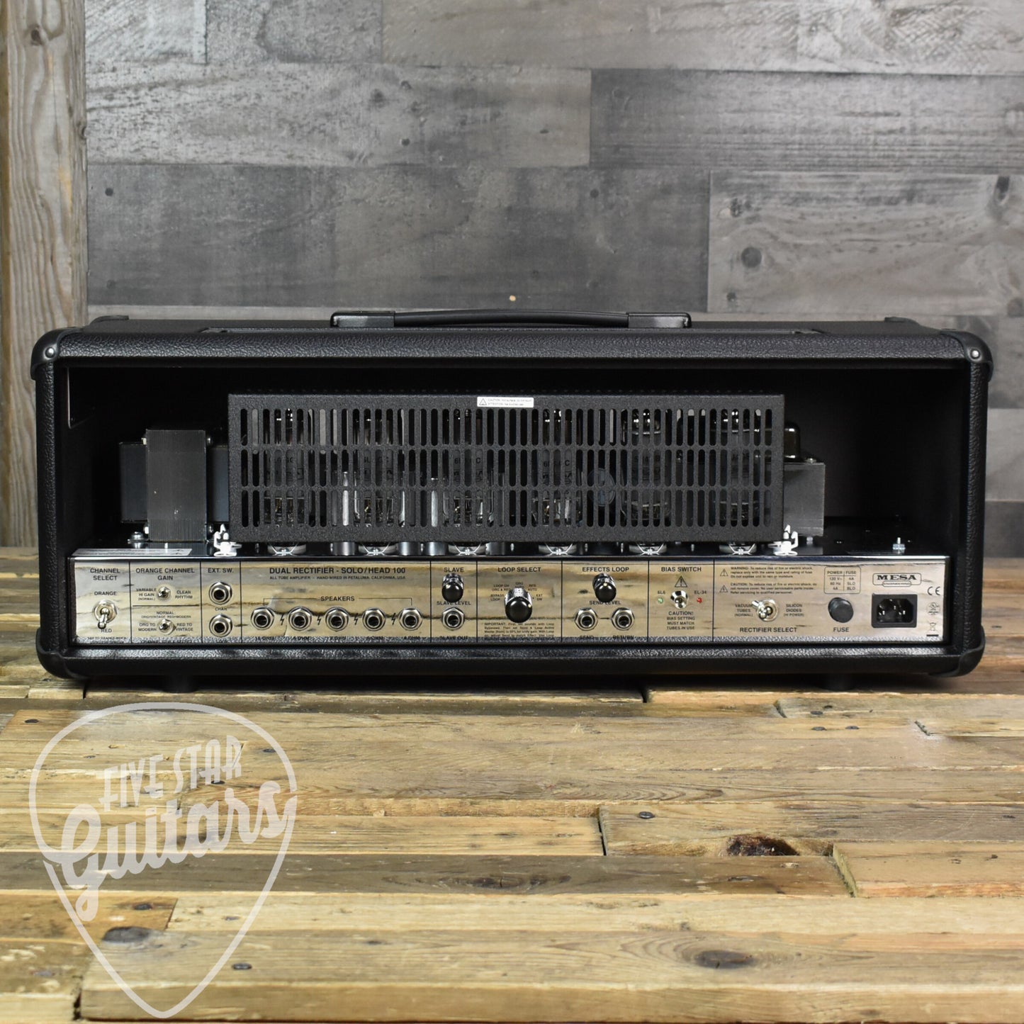 Mesa Boogie 2-CH 90's Dual Rectifier-  Black Bronco / Chrome Chassis