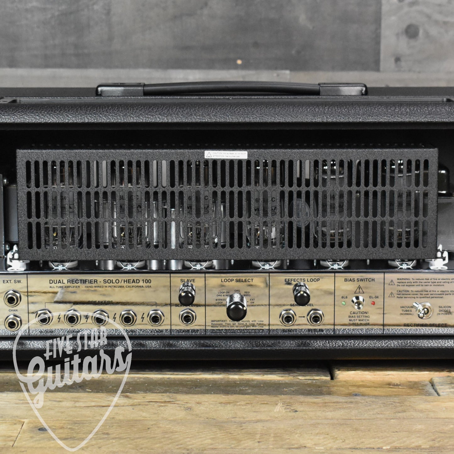 Mesa Boogie 2-CH 90's Dual Rectifier-  Black Bronco / Chrome Chassis