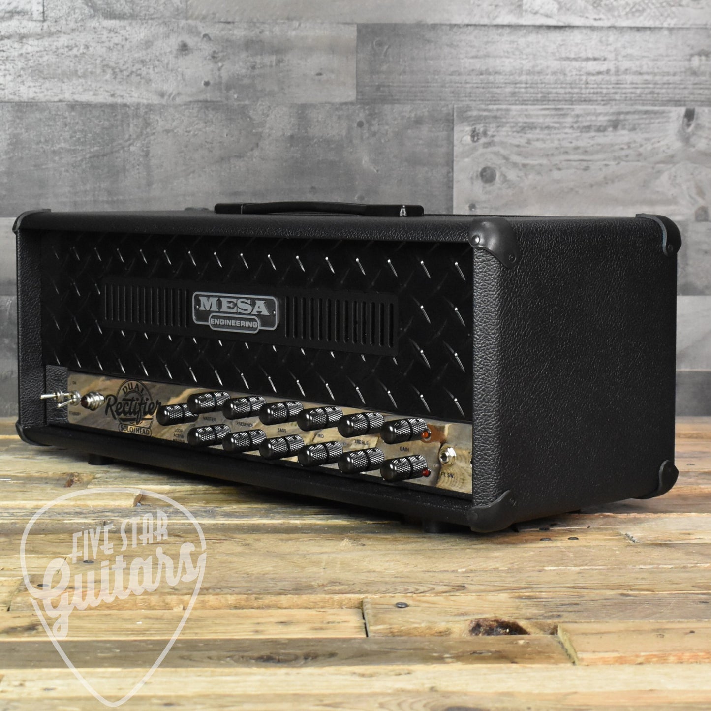 Mesa Boogie 2-CH 90's Dual Rectifier-  Black Bronco / Chrome Chassis