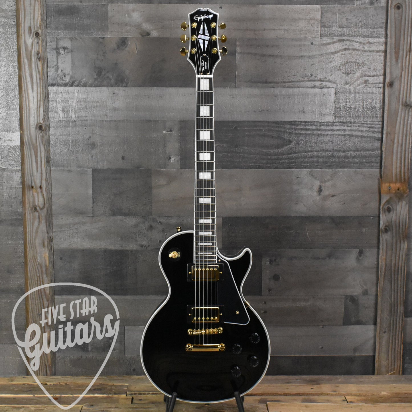 Epiphone Les Paul Custom Inspired by Gibson Collection - Ebony with Premium Gig Bag