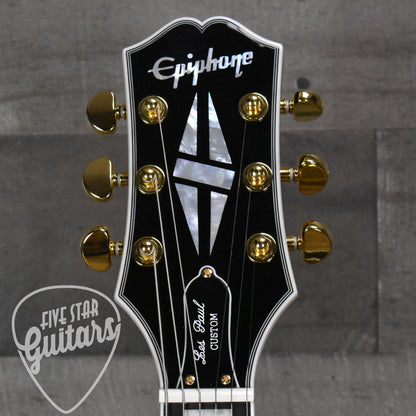 Epiphone Les Paul Custom Inspired by Gibson Collection - Ebony with Premium Gig Bag