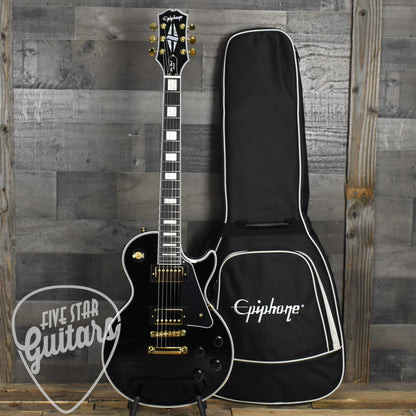 Epiphone Les Paul Custom Inspired by Gibson Collection - Ebony with Premium Gig Bag