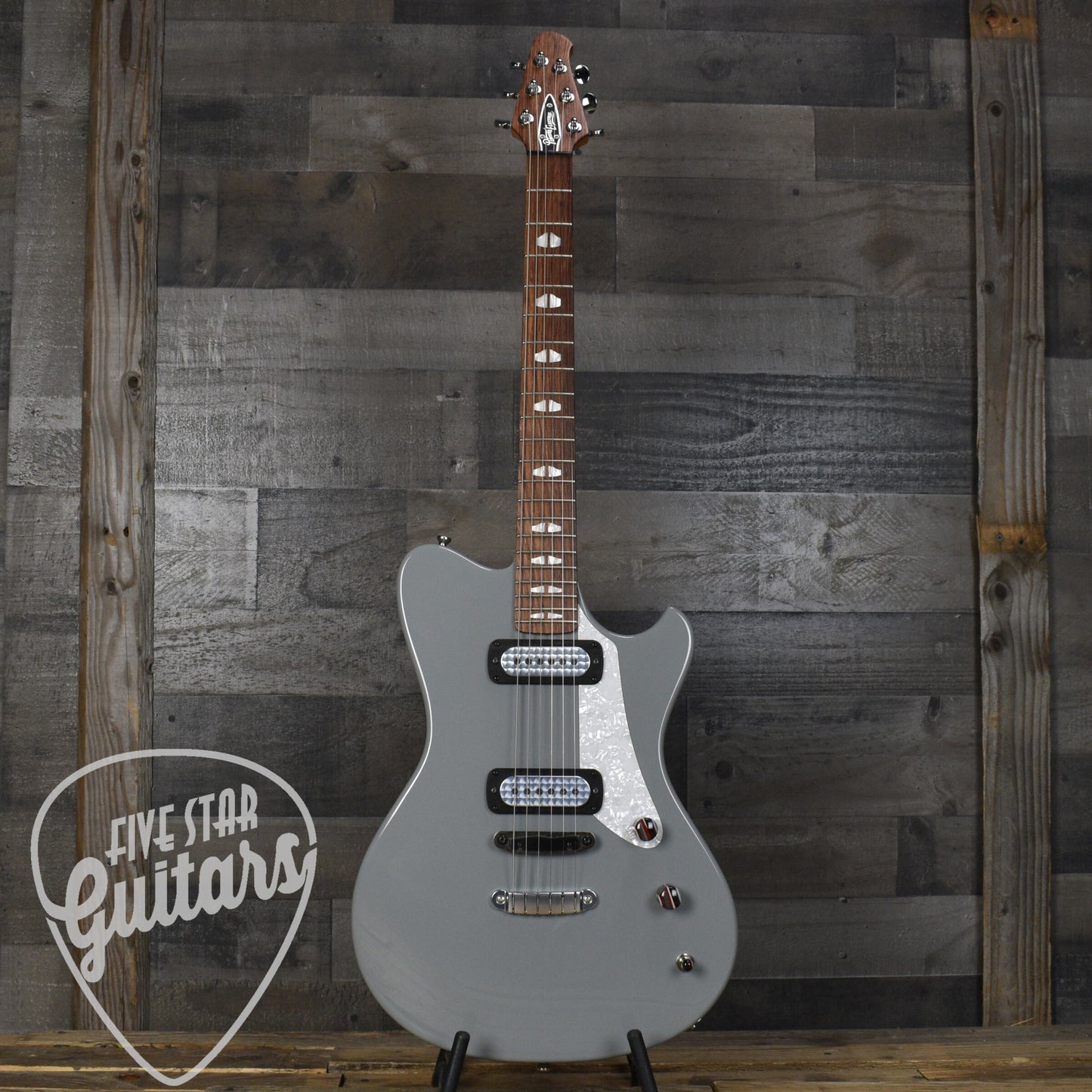 Powers Electric A Type  - Chalk  - FF42 Pickups - Pearl Pickguard - Delrin Saddle -  Top Loading Hardtail