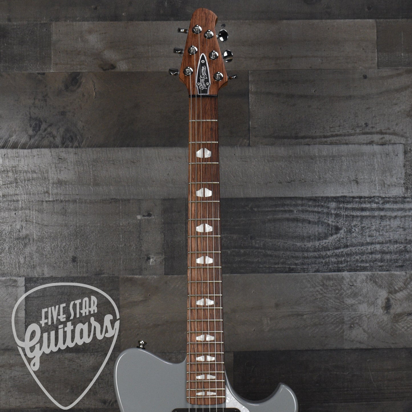 Powers Electric A Type  - Chalk  - FF42 Pickups - Pearl Pickguard - Delrin Saddle -  Top Loading Hardtail