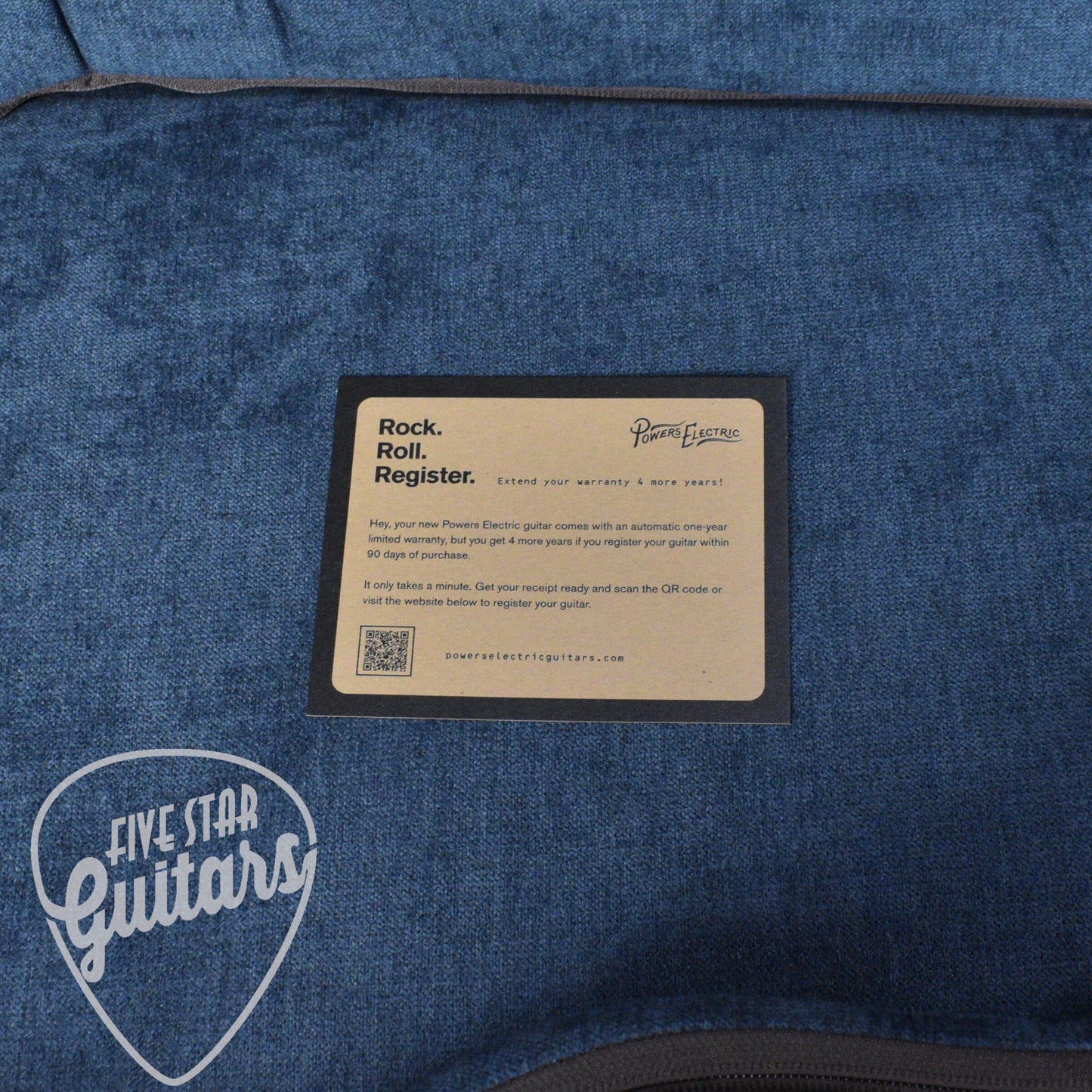 Powers Electric A Type  - Chalk  - FF42 Pickups - Pearl Pickguard - Delrin Saddle -  Top Loading Hardtail