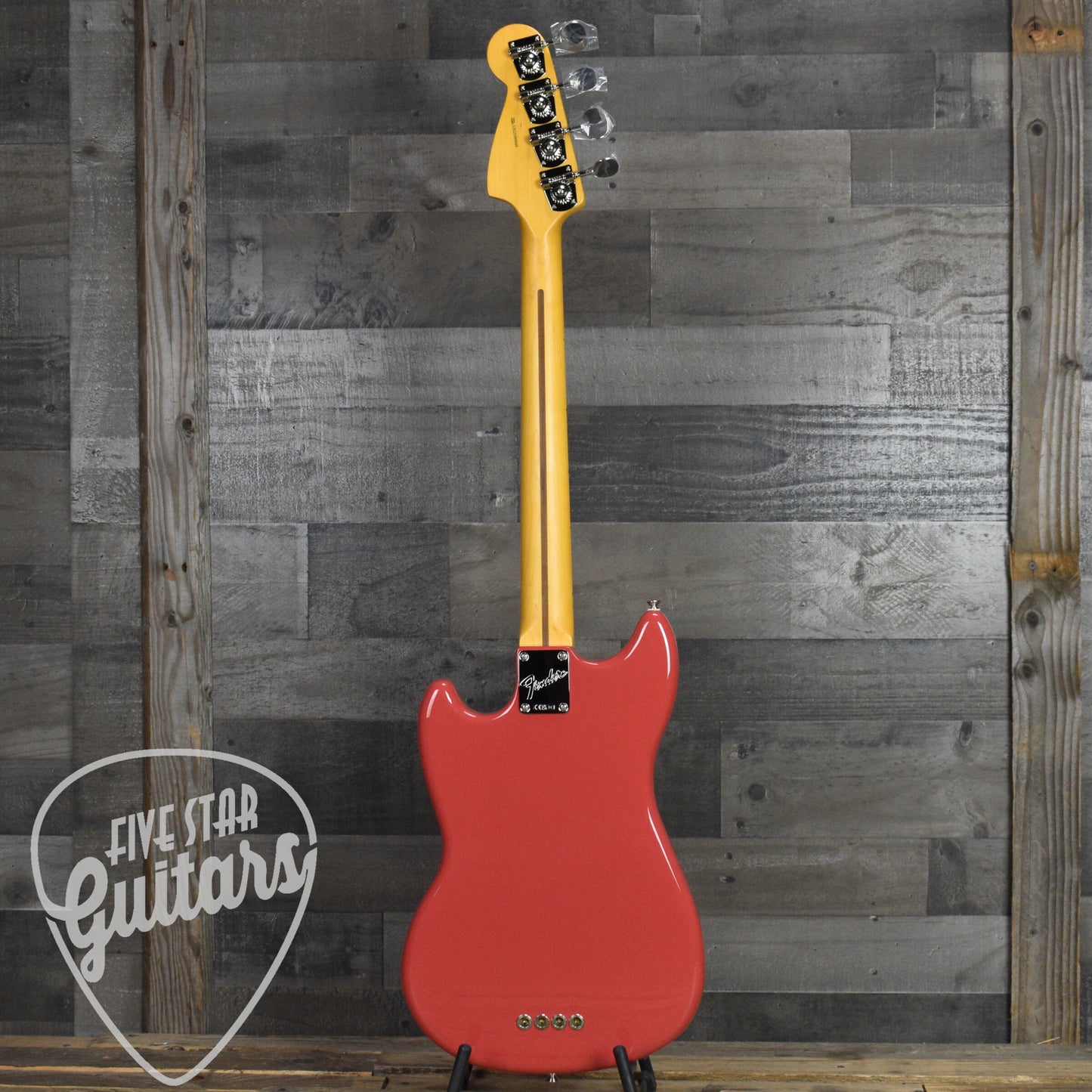 Fender American Professional Classic Mustang Bass Rosewood Fingerboard - Faded Dakota Red with Deluxe Gig Bag