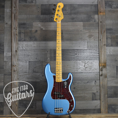Fender American Professional Classic Precision Bass Maple Fingerboard - Faded Lake Placid Blue with Deluxe Gig Bag