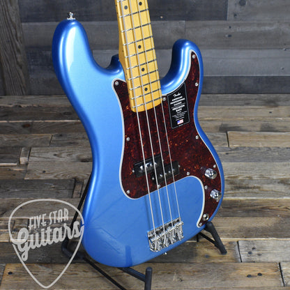 Fender American Professional Classic Precision Bass Maple Fingerboard - Faded Lake Placid Blue with Deluxe Gig Bag