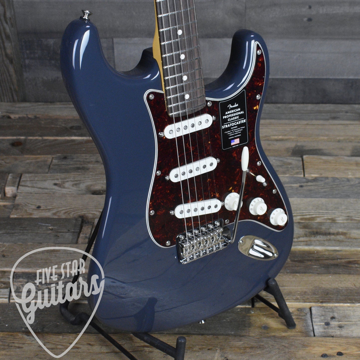 Fender American Professional Classic Stratocaster - Faded Black with Deluxe Gig Bag