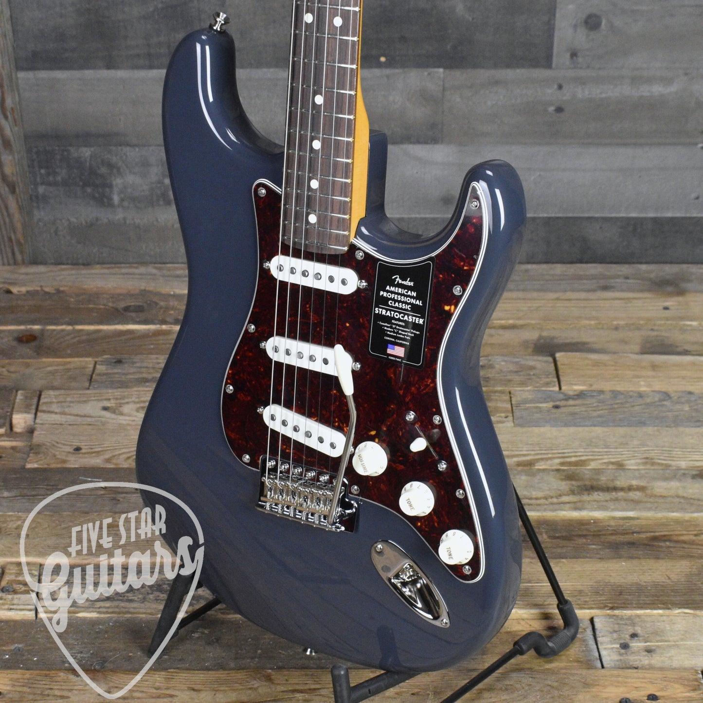 Fender American Professional Classic Stratocaster - Faded Black with Deluxe Gig Bag