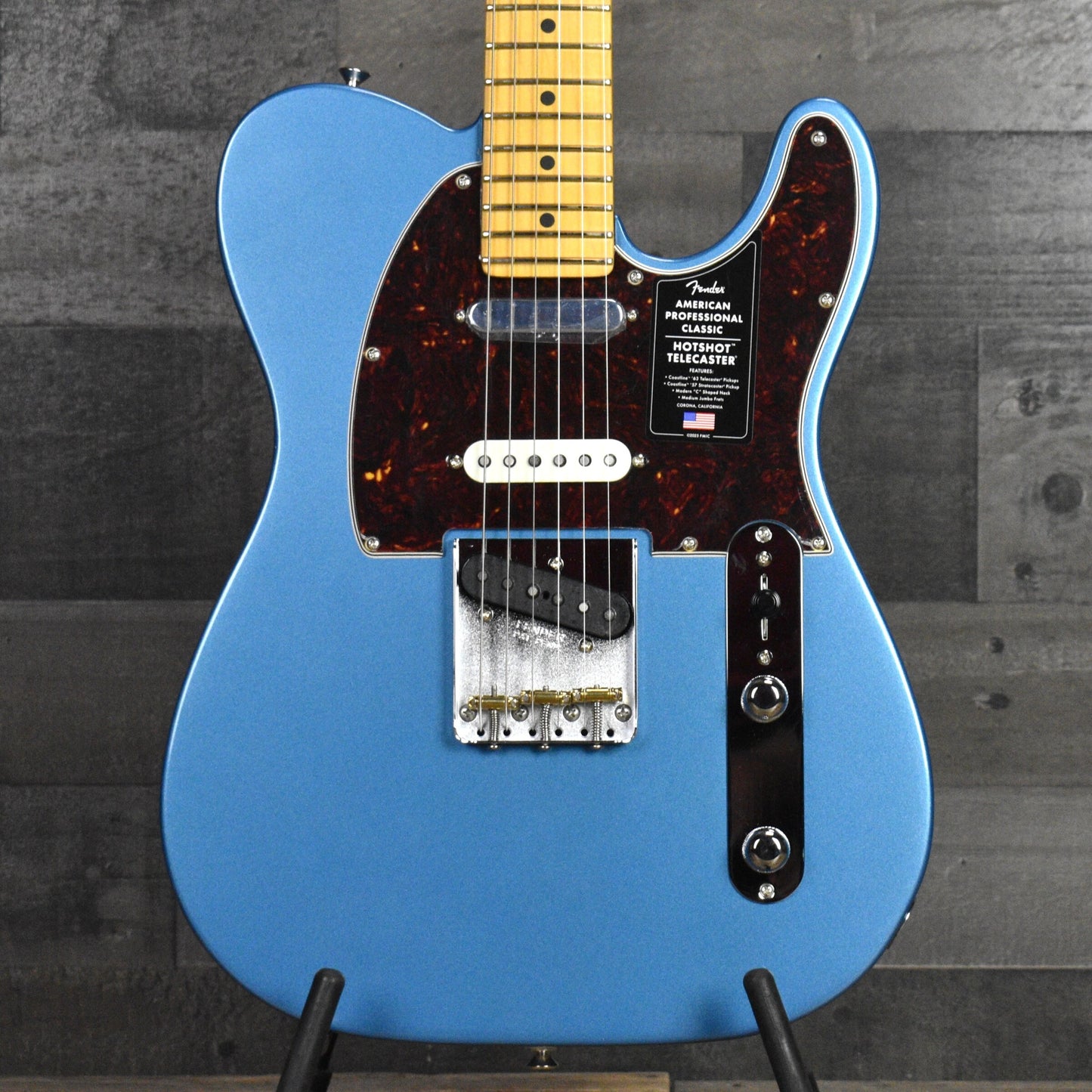 Fender American Professional Classic Hotshot Telecaster Maple Fingerboard - Faded Lake Placid Blue with Deluxe Gig Bag