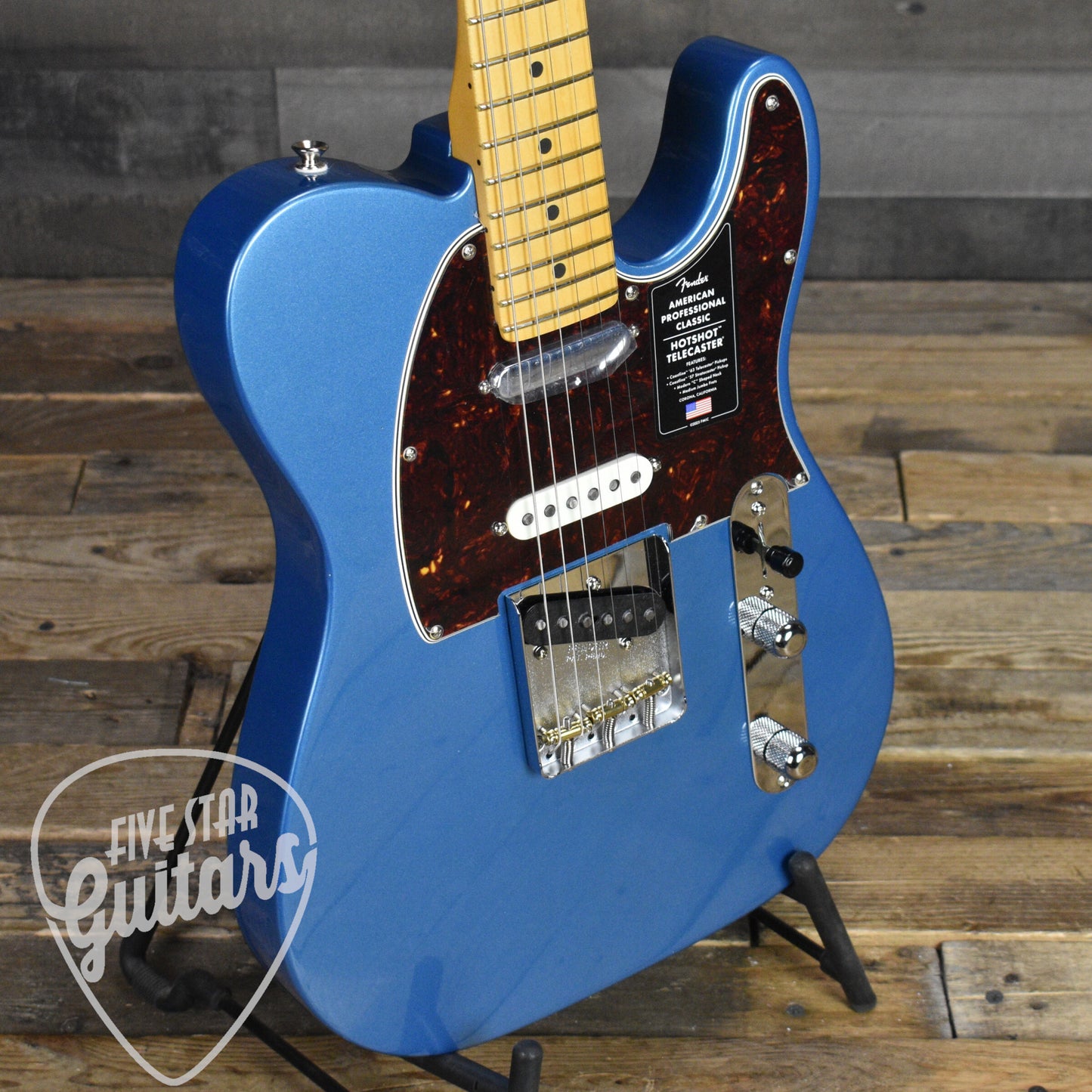Fender American Professional Classic Hotshot Telecaster Maple Fingerboard - Faded Lake Placid Blue with Deluxe Gig Bag