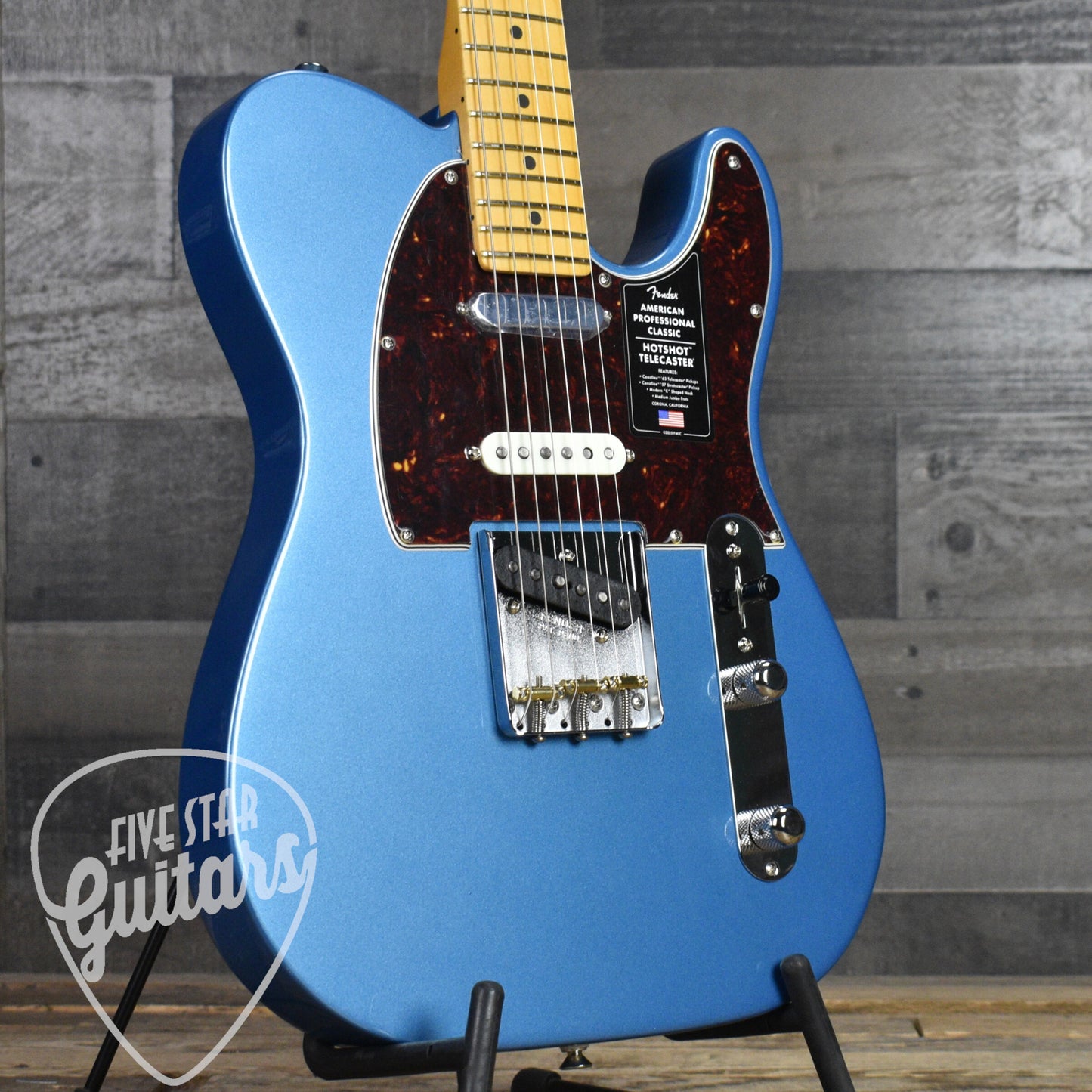Fender American Professional Classic Hotshot Telecaster Maple Fingerboard - Faded Lake Placid Blue with Deluxe Gig Bag