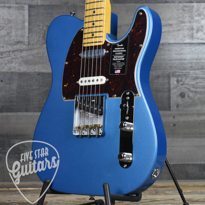 Fender American Professional Classic Hotshot Telecaster Maple Fingerboard - Faded Lake Placid Blue with Deluxe Gig Bag