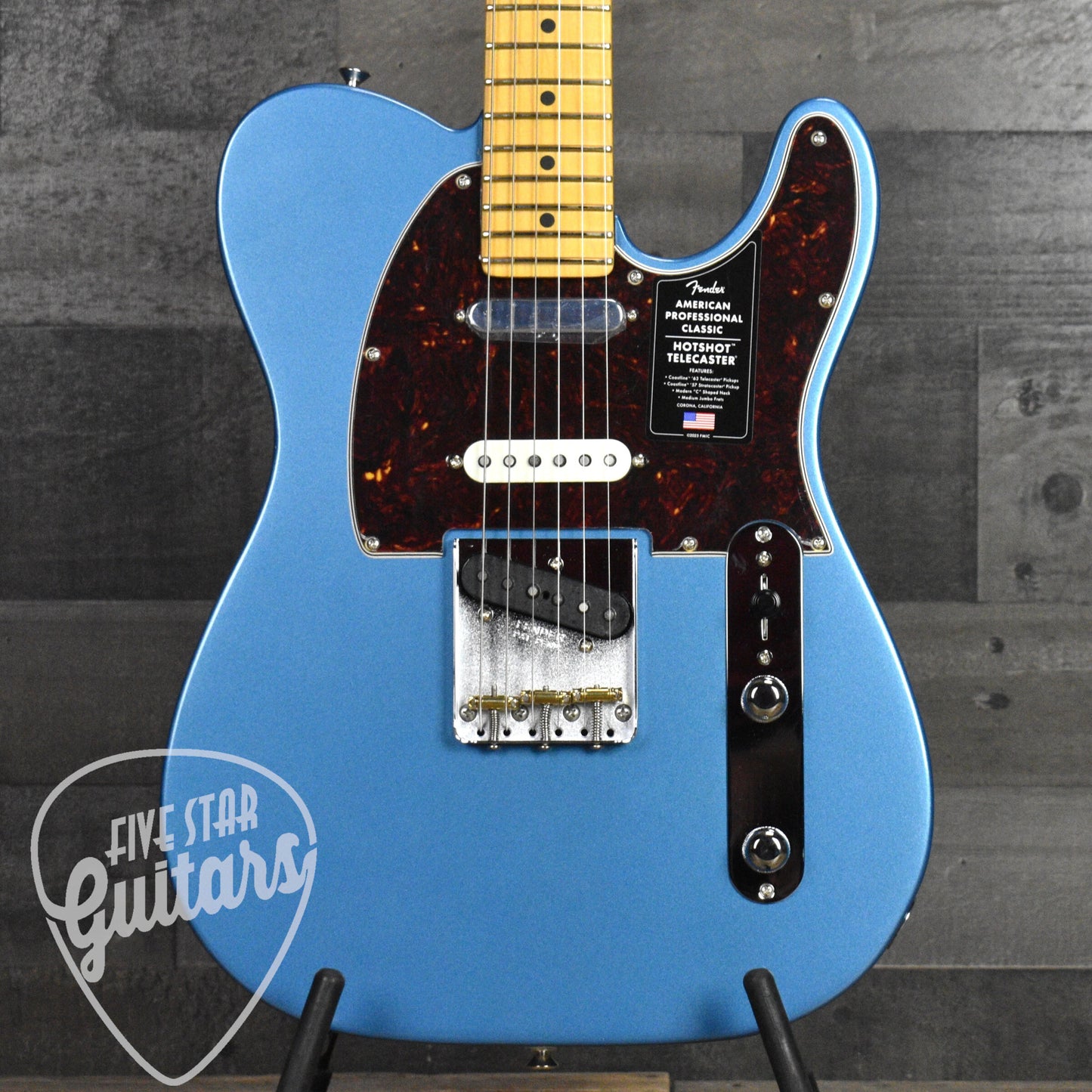 Fender American Professional Classic Hotshot Telecaster Maple Fingerboard - Faded Lake Placid Blue with Deluxe Gig Bag