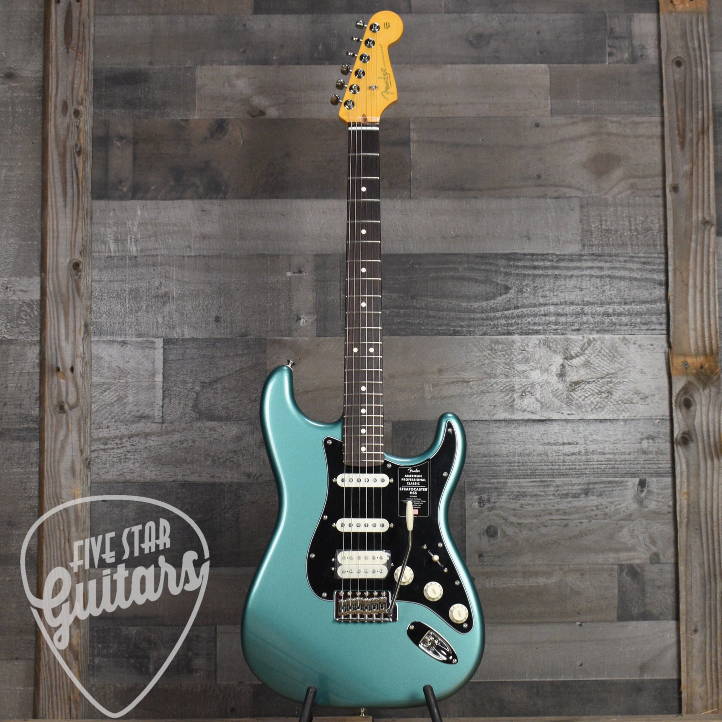 Fender American Professional Classic Stratocaster HSS Rosewood Fingerboard - Faded Sherwood Green Metallic with Deluxe Gigbag