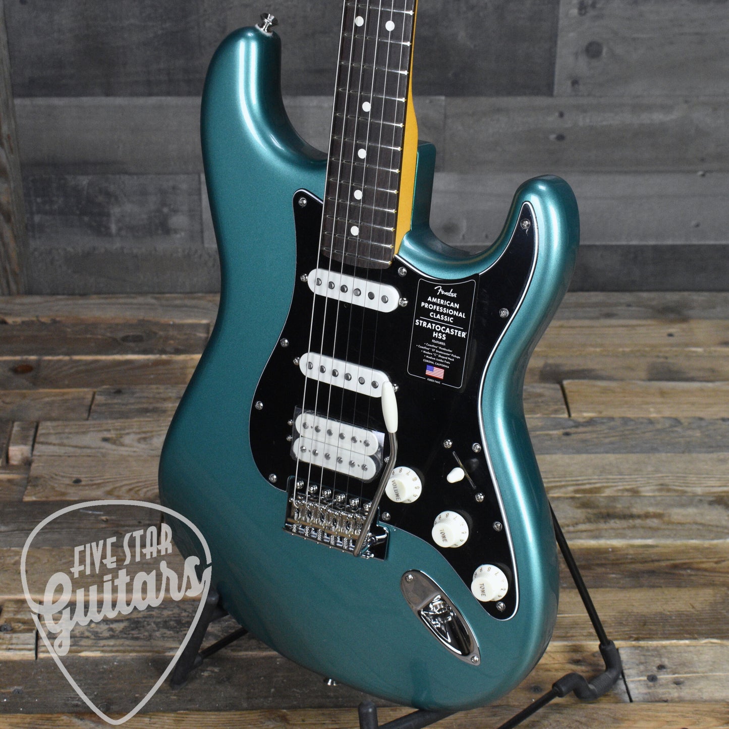 Fender American Professional Classic Stratocaster HSS Rosewood Fingerboard - Faded Sherwood Green Metallic with Deluxe Gigbag