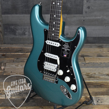 Fender American Professional Classic Stratocaster HSS Rosewood Fingerboard - Faded Sherwood Green Metallic with Deluxe Gigbag