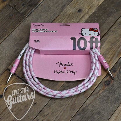 Fender x Hello Kitty White/Pink Woven Cable 10'