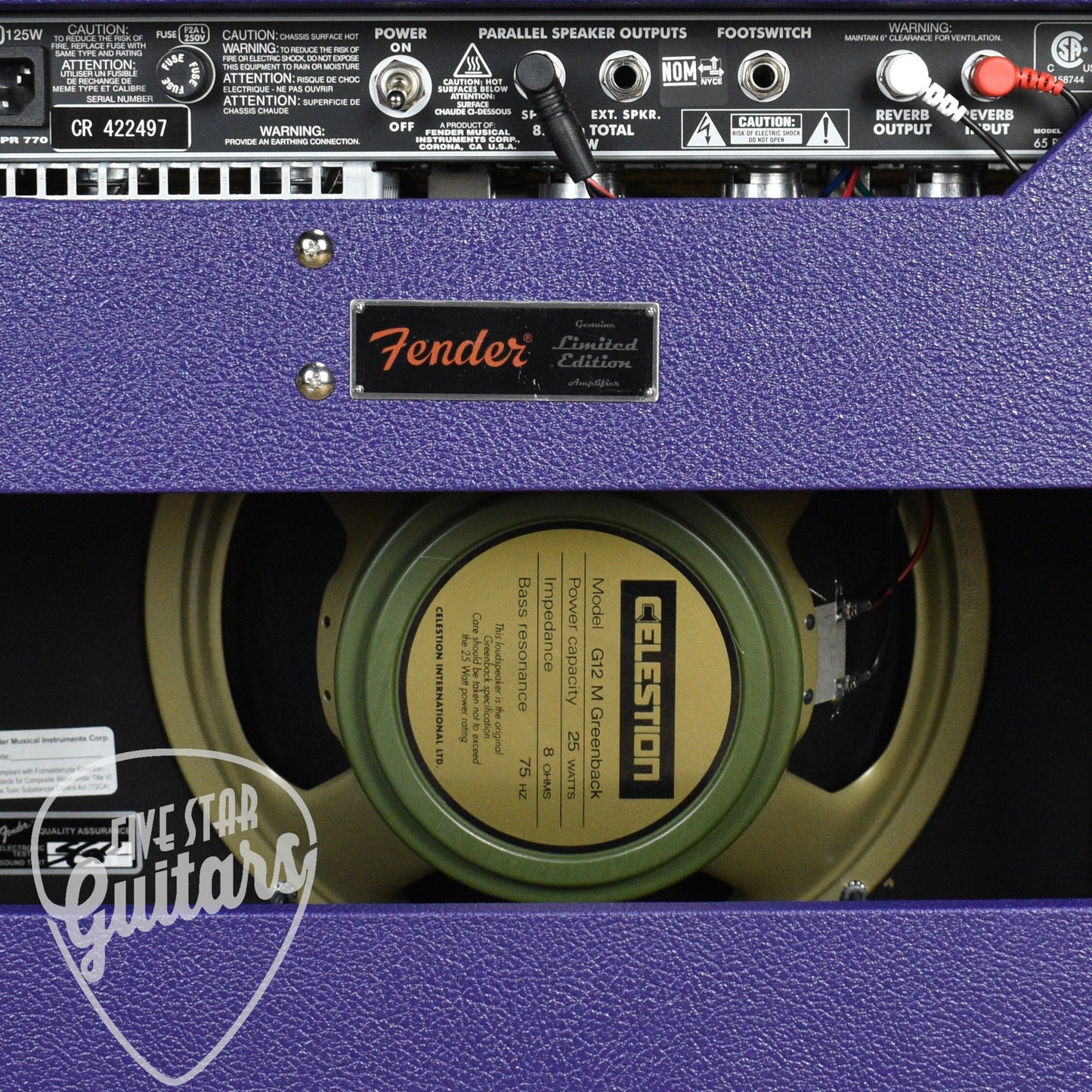 Fender 65 Princeton Reverb - Plum Tolex with Celestion Greenback 120V