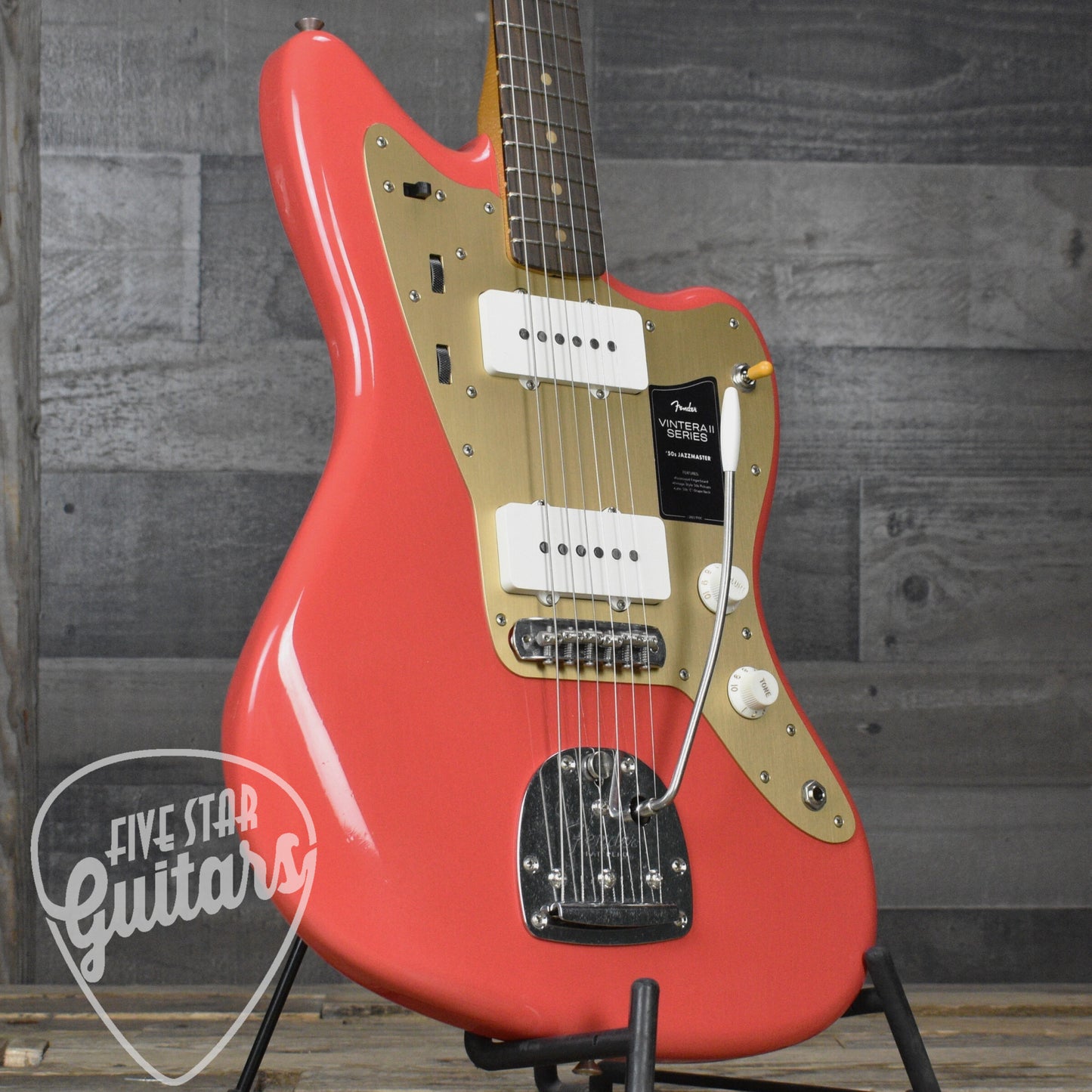 Fender Vintera II Road Worn '50s Jazzmaster Rosewood Fingerboard - Fiesta Red with Hard Shell Case