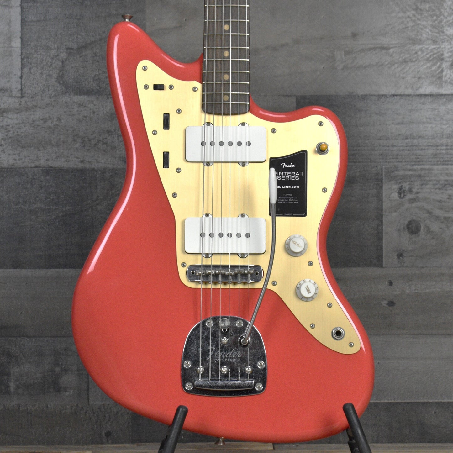 Fender Vintera II Road Worn '50s Jazzmaster Rosewood Fingerboard - Fiesta Red with Hard Shell Case