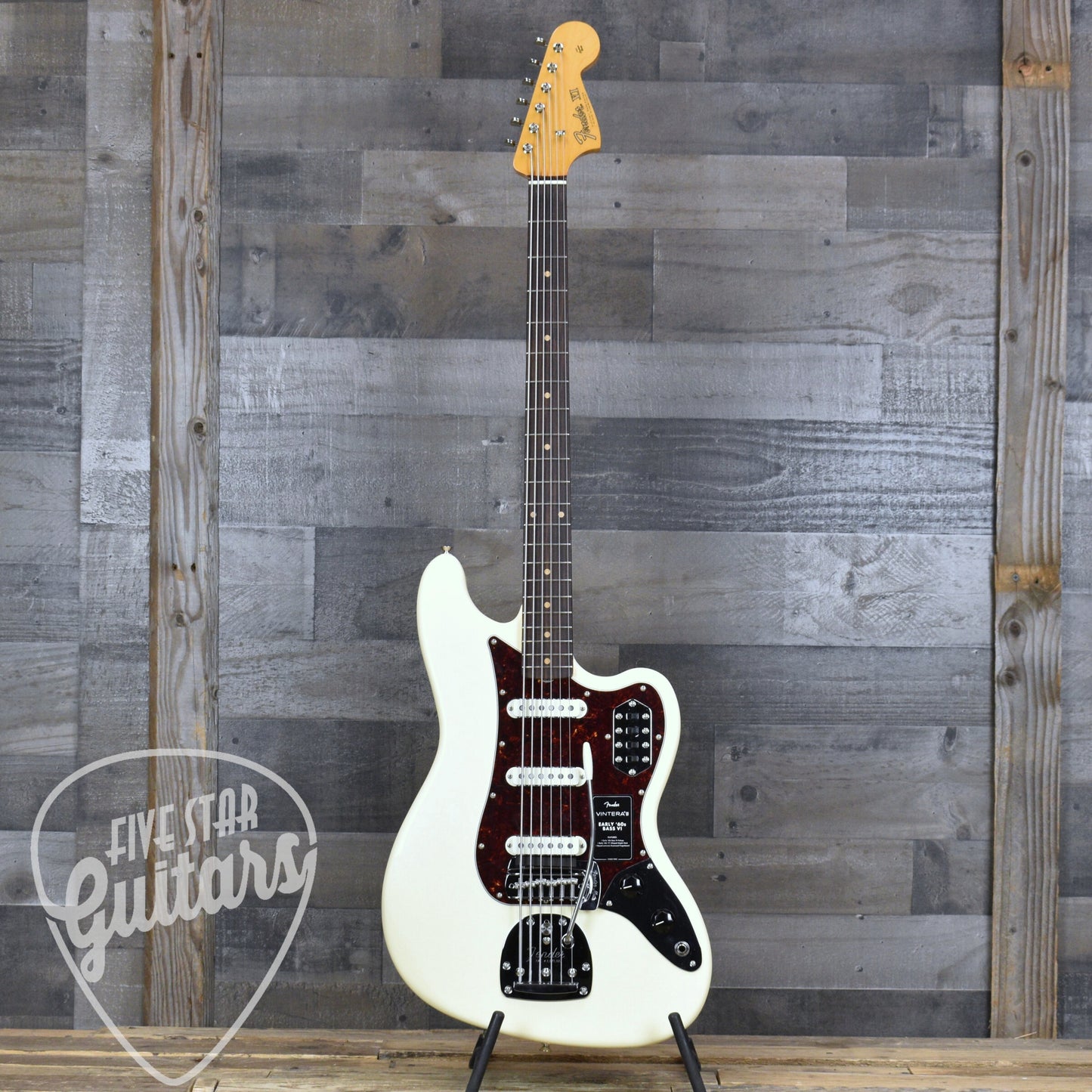 Fender Vintera  III Early 60s Bass VI - Olympic White with Gigbag