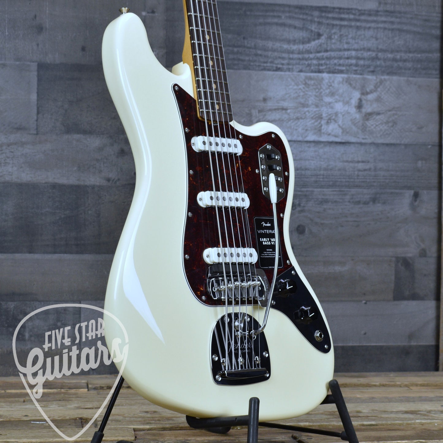 Fender Vintera  III Early 60s Bass VI - Olympic White with Gigbag