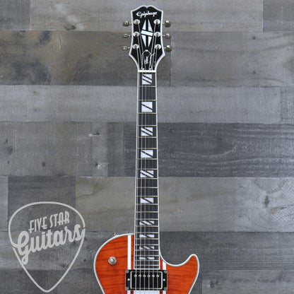 Epiphone Futura Les Paul Custom Figured - Rally Red with Gigbag