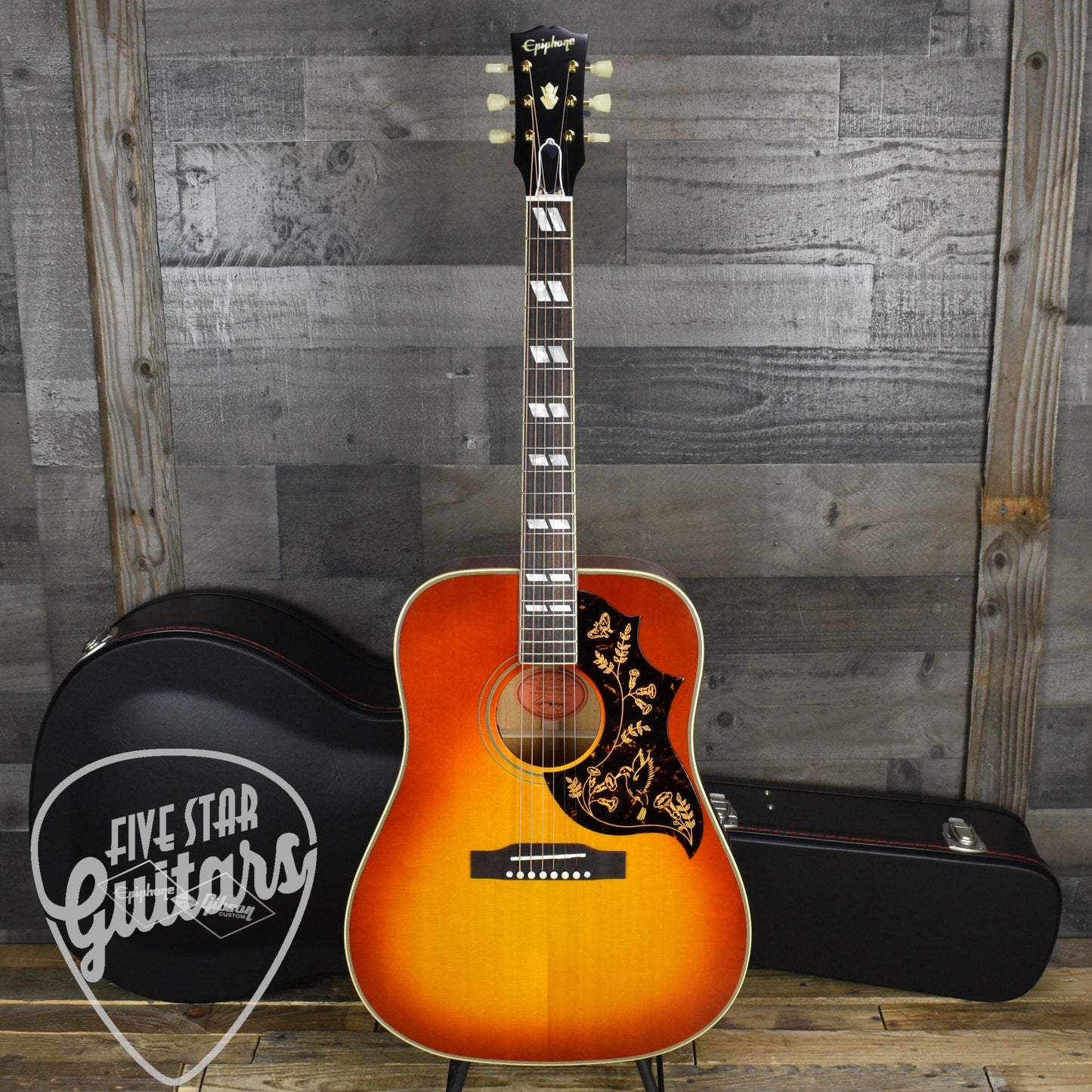 Epiphone 1960 Hummingbird Reissue - Heritage Cherry Sunburst with Hardshell Case