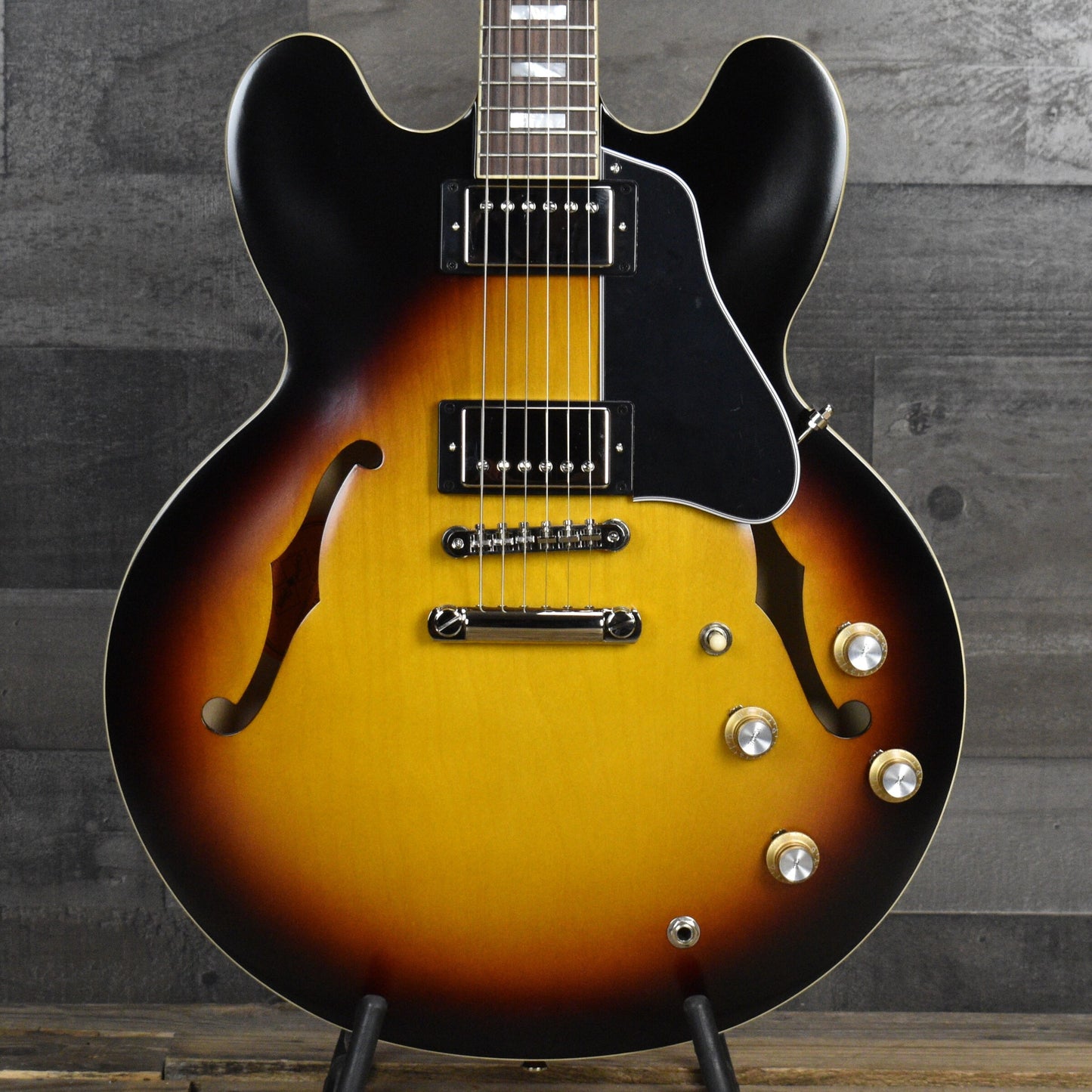 Epiphone 1962 ES-335 Reissue - Vintage Sunburst - With Black Hard Shell Case
