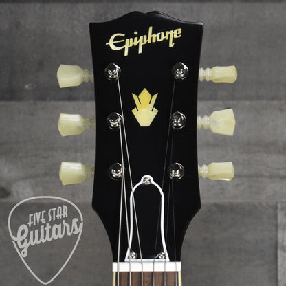 Epiphone 1962 ES-335 Reissue - Vintage Sunburst - With Black Hard Shell Case