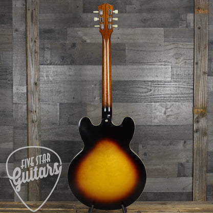 Epiphone 1962 ES-335 Reissue - Vintage Sunburst - With Black Hard Shell Case