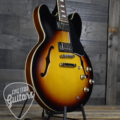 Epiphone 1962 ES-335 Reissue - Vintage Sunburst - With Black Hard Shell Case