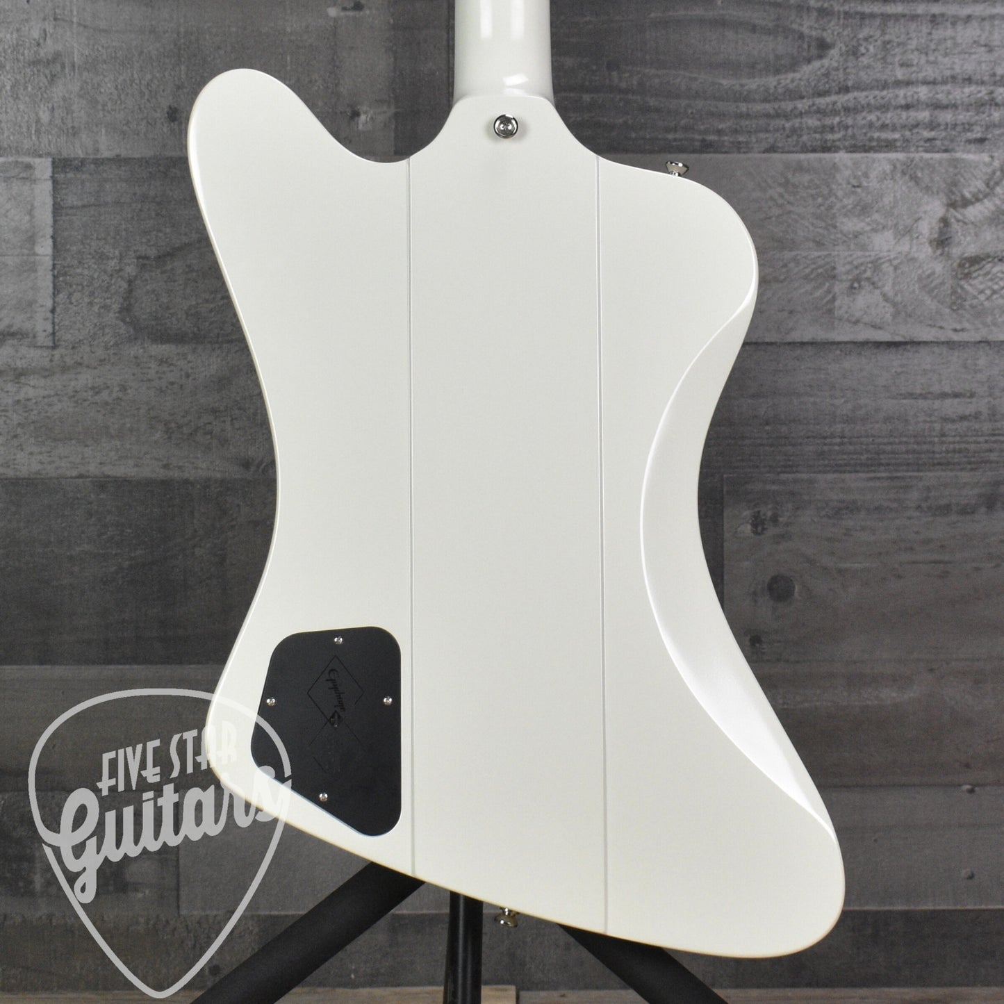 Epiphone 1963 Firebird V Maestro Vibrola Reissue - Polaris White with Hardshell Case