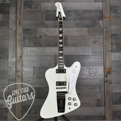 Epiphone 1963 Firebird V Maestro Vibrola Reissue - Polaris White with Hardshell Case