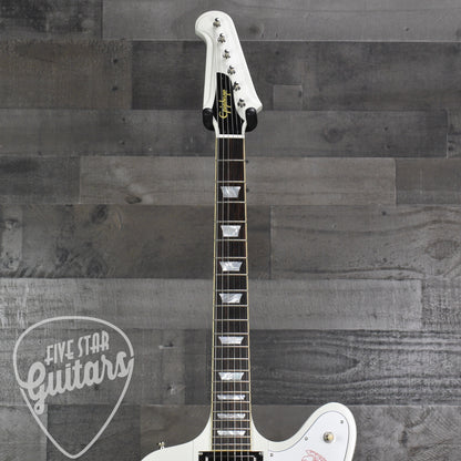 Epiphone 1963 Firebird V Maestro Vibrola Reissue - Polaris White with Hardshell Case