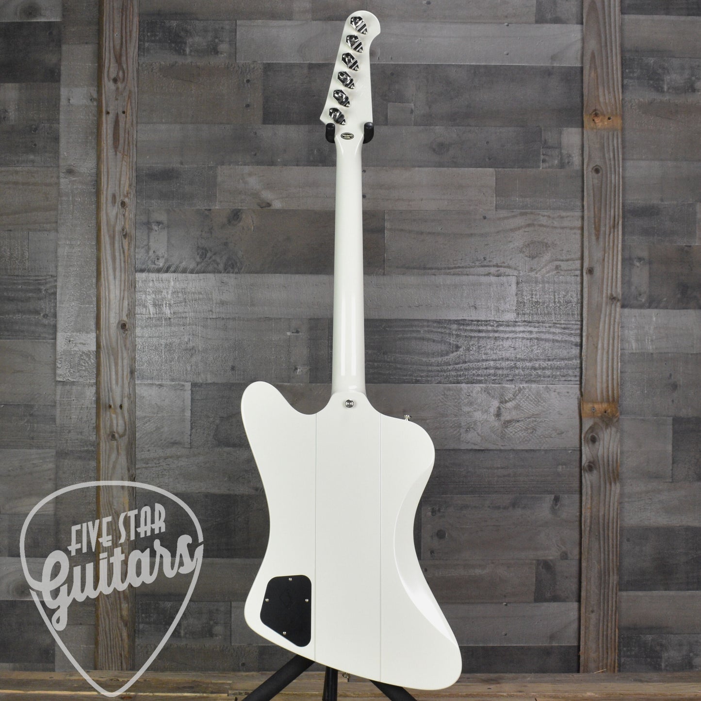 Epiphone 1963 Firebird V Maestro Vibrola Reissue - Polaris White with Hardshell Case