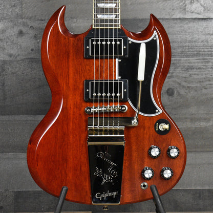 Epiphone 1964 SG Standard Maestro Vibrola Reissue - Cherry Red with Hardshell Case