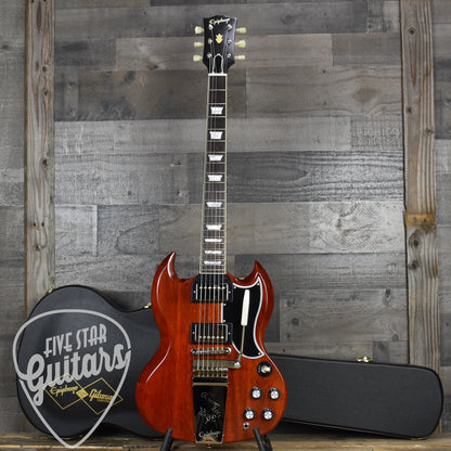 Epiphone 1964 SG Standard Maestro Vibrola Reissue - Cherry Red with Hardshell Case