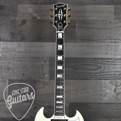 Epiphone '63 Les Paul SG Custom with Maestro Vibrola - Classic White with Hard Shell Case