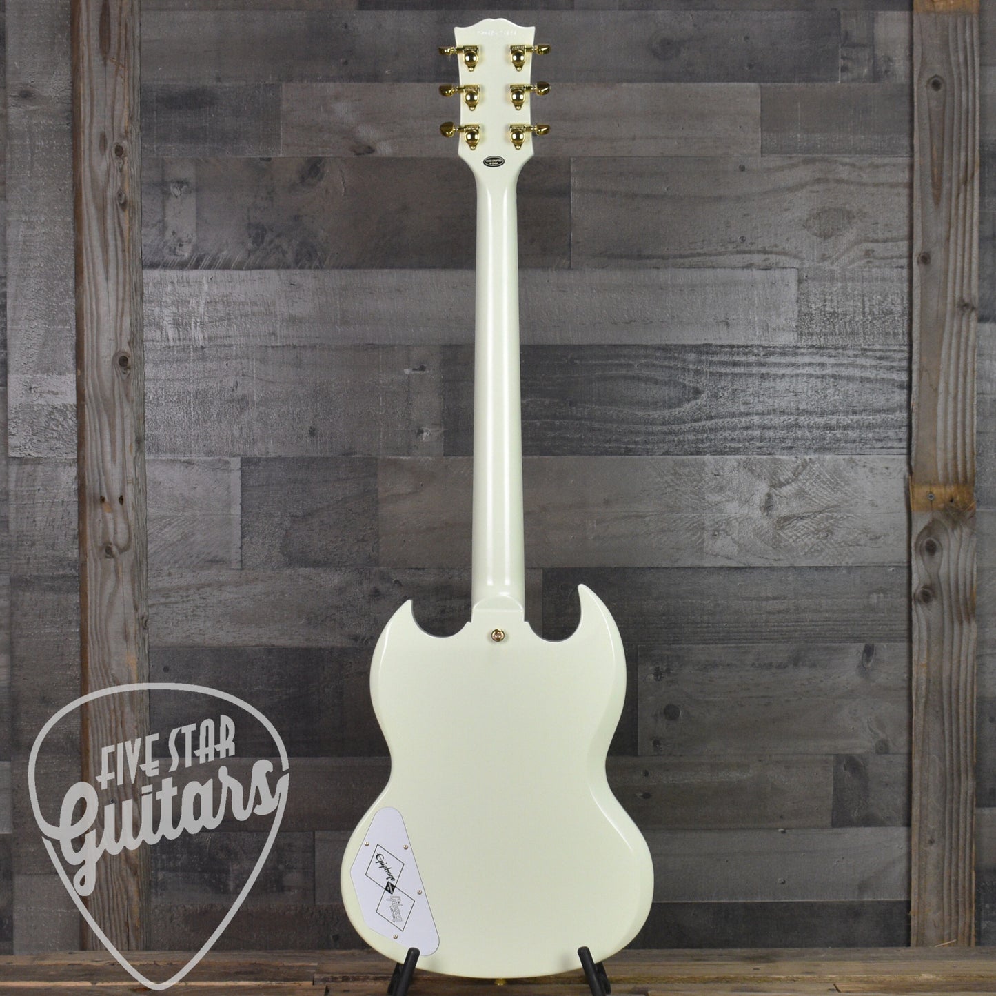 Epiphone '63 Les Paul SG Custom with Maestro Vibrola - Classic White with Hard Shell Case