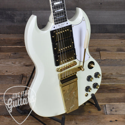 Epiphone '63 Les Paul SG Custom with Maestro Vibrola - Classic White with Hard Shell Case