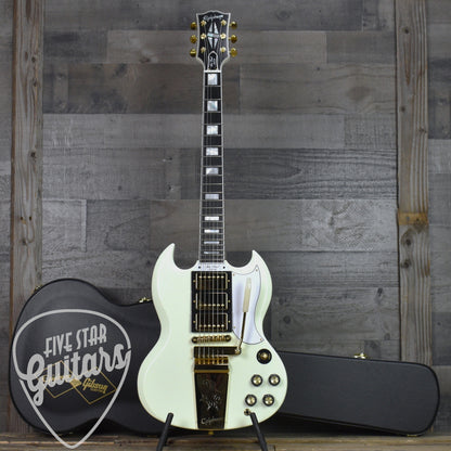 Epiphone '63 Les Paul SG Custom with Maestro Vibrola - Classic White with Hard Shell Case